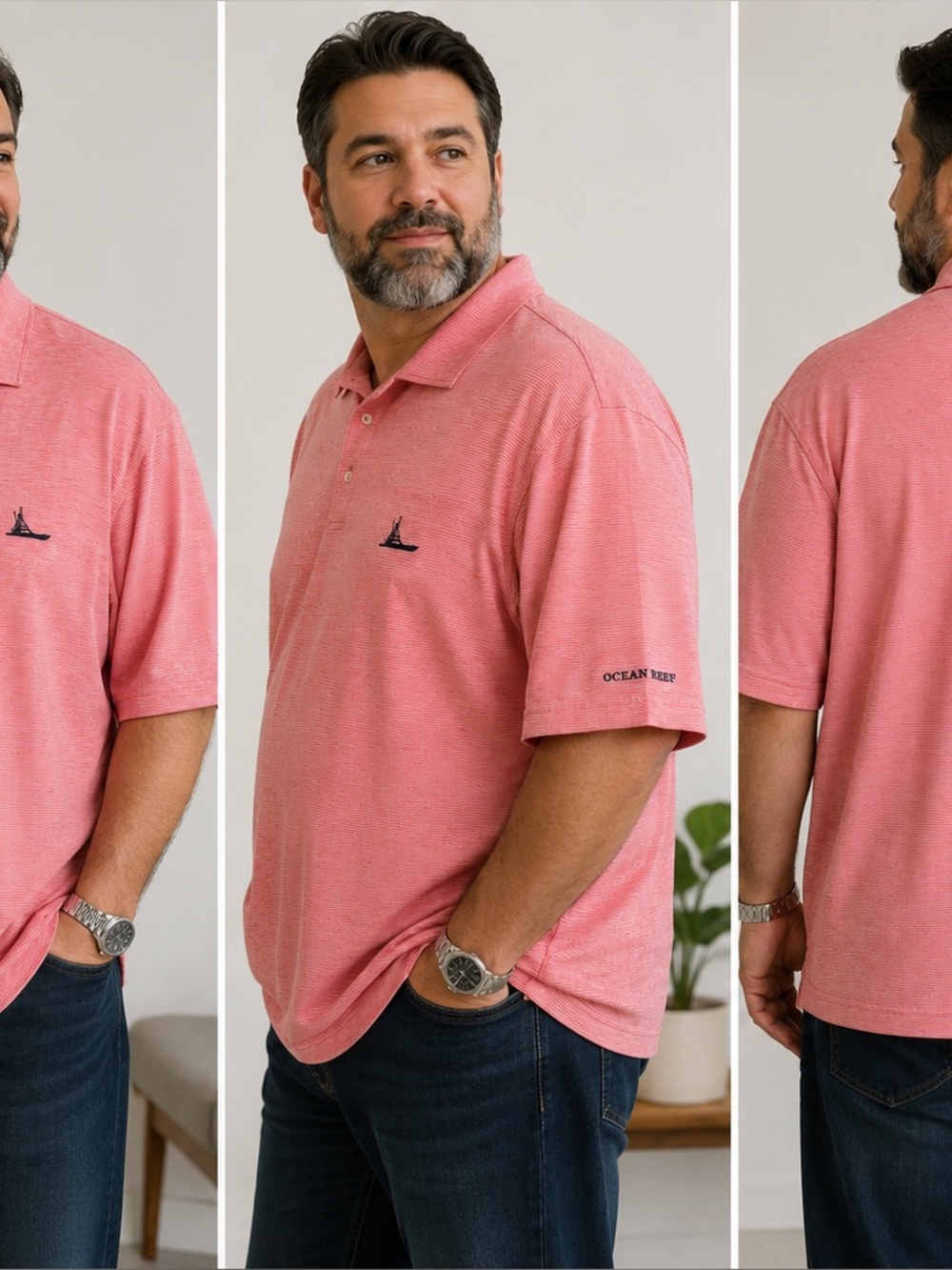 Vineyard Vines On-The-Go Sankaty Polo Shirt XXL Pink Heather Performance Golf Ca
